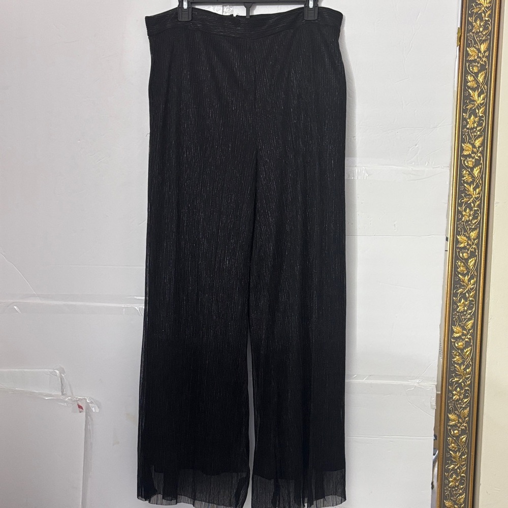 Chic Black Wide Leg Women's Pants